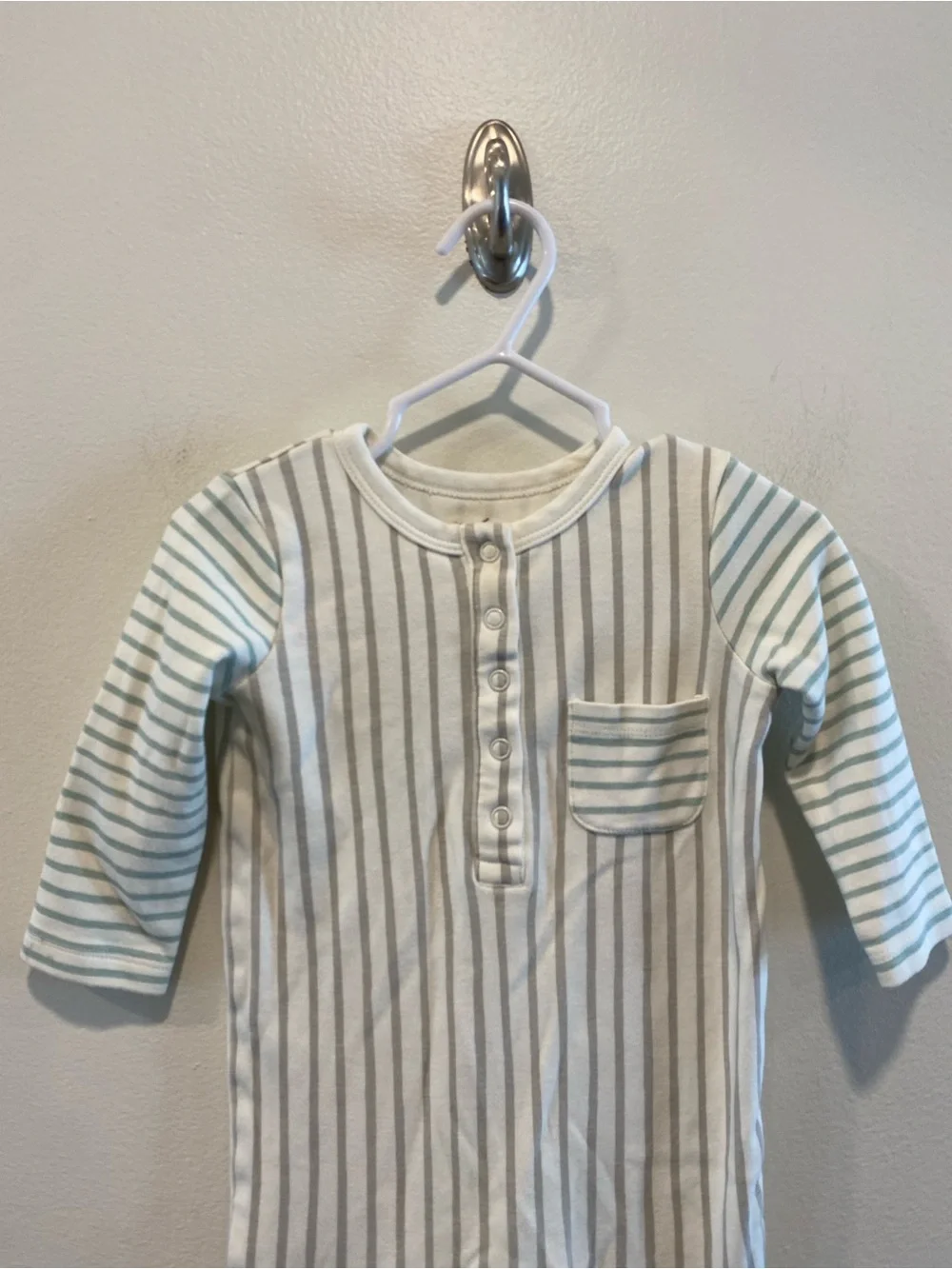 Pehr organics long sleeve romper in stripes and pants 6-12 months bundle